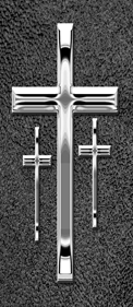 Silver 3 Crosses Shimmer Black